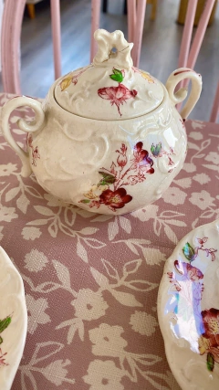 Juego de té de loza japonesa - tres deseos vintage market