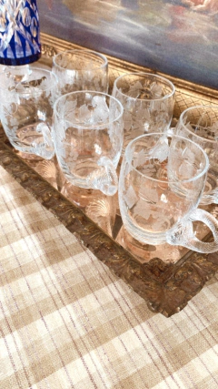 Juego de 6 pocillos para café cristal tallado - comprar online