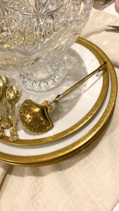 Infusor para té en hebras dorado - comprar online