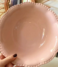 Ensaladera grande 25 cm Meakin rosa - tres deseos vintage market