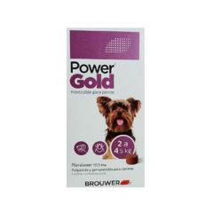 PASTILLA POWER GOLD - PULGUICIDA Y GARRAPATICIDA PERROS DE 2 a 4,5 KILOS - 3 MESES DE PROTECCIÓN