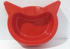 COMEDERO PLASTICO FORMA CABEZA DE GATO