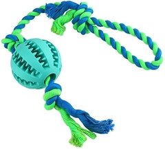 PELOTA DENTAL BÉISBOL CON CUERDA DE ALGODÓN - CAUCHO NATURAL - 7 CM X 30 CM en internet
