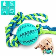 PELOTA DENTAL BÉISBOL CON CUERDA DE ALGODÓN - CAUCHO NATURAL - 7 CM X 30 CM - comprar online
