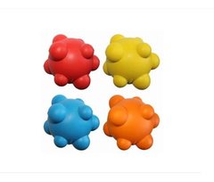 PELOTA BASCULANTE - CAUCHO NATURAL - 7 CM - COLOR AMARILLO