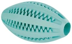 PELOTA DENTAL RUGBY- MENTA - CAUCHO NATURAL - 9 CM - HIGIENE BUCAL PERROS