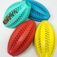 PELOTA DENTAL RUGBY- MENTA - CAUCHO NATURAL - 9 CM - HIGIENE BUCAL PERROS - comprar online