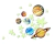 Kit Glow In The Dark Planetas & Supernova Planetas + 100 Estrellas - Cresko - Un Mundo de Cosas
