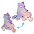 Patin y Roller 2 En 1 Talle Regulable Unicornio Galaxy - Bipokids - comprar online