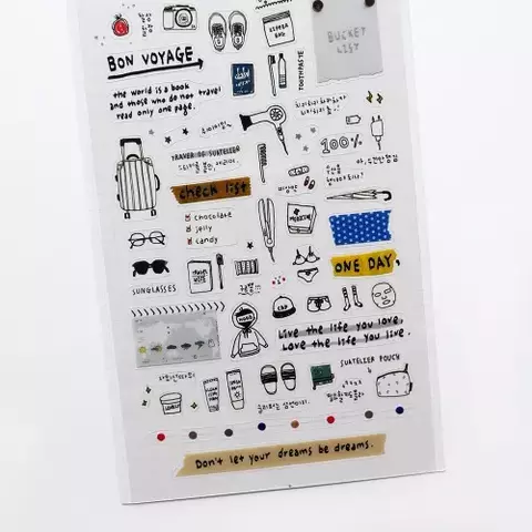 Sticker Pvc 10*19Cm Travel Note - Ibico
