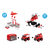 Playset Con 2 Vehiculos Rojo Para Armar - Diy en internet