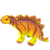 Peluche Dinosaurio 30 Cm Stegosaurus Naranja Wabro