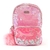 Mochila Unicornio Con Lentejuelas 11" Espalda Rosa