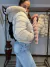 PUFFER CON PIEL