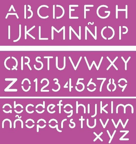 MCL Stencil 4914 de 30x10 cm - Letras x 3 Partes Artística Las Perlas - comprar online