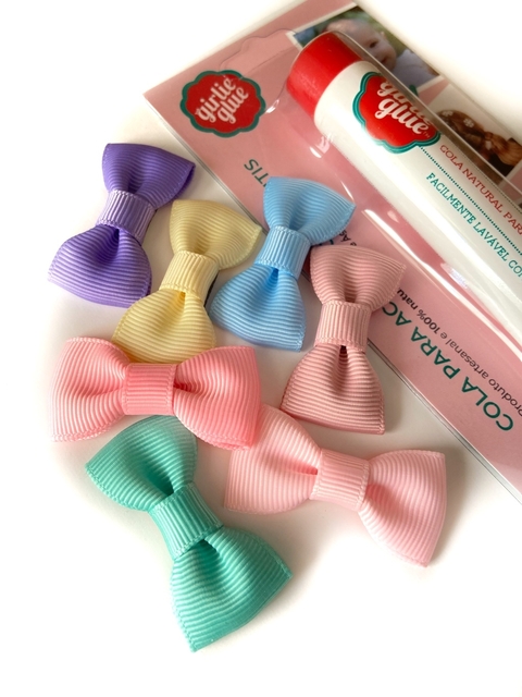 Laço gravatinha micro para colar com Girlie Glue