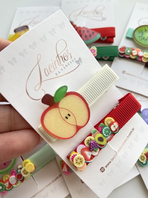 Dupla Hair clips frutinhas