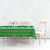 Toalha De Mesa Retangular 8 Lugares Tecido Oxford Árvores de Natal Textura Bordado Verde - 270x140cm