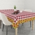 Toalha De Mesa Retangular 6 Lugares Tecido Oxford Festa Junina Arraiá Xadrez e Chita Amarelo Flores TLS30 220x140cm