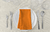 Kit Guardanapos De Tecido Oxford Laranja BQ07