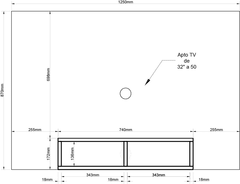 Panel Tv Roma 125 Blanco