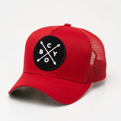 Boné ChoraBoy Aba Curva Acrílico Trucker - Vermelho - REF 398