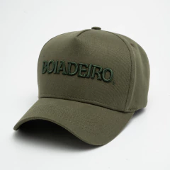 Boné Aba Curva Sem Tela - Boiadeiro - Verde Militar - B006