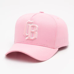 Boné ChoraBoy Aba Curva Acrílico - Premium CB Rosa e Branco - Rosa - REF 382