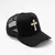 Boné ChoraBoy Aba Curva Trucker - Premium - Cruz Preto - REF 39 - loja online