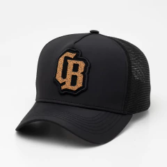 Boné ChoraBoy Aba Curva Trucker - CB 3D- Preto/Marrom - REF 385