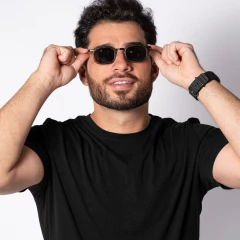 Óculos de Sol ChoraBoy - Unissex - Kansas Octogonal - Verde Camuflado