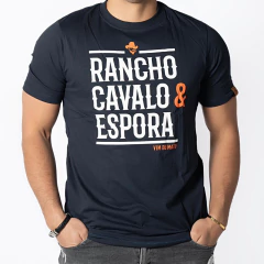 Camiseta Vim du Mato - Azul- Rancho, Cavalo e Espora - VDM13