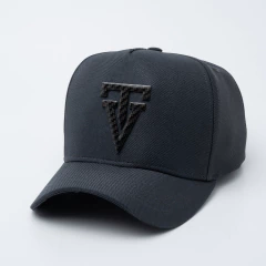 Boné Aba Curva Acrílico - Vem Tranquilo - Placa de Metal - Cinza Chumbo - REF 325