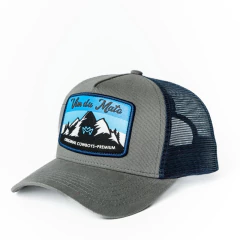 Boné Aba Curva Trucker - Original Cowboys - Cinza/Preto - VDM07