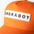 Boné ChoraBoy - Aba Curva Trucker Laranja - Logo Retangulo BC- REF 153 na internet