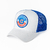 Boné ChoraBoy - Aba Curva Trucker - Premium - Branco e Azul - REF 13