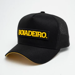 Boné Aba Curva Trucker - Boiadeiro - Preto/Amarelo - B001