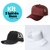Kit 3 bonés Trucker Lisos - Várias cores