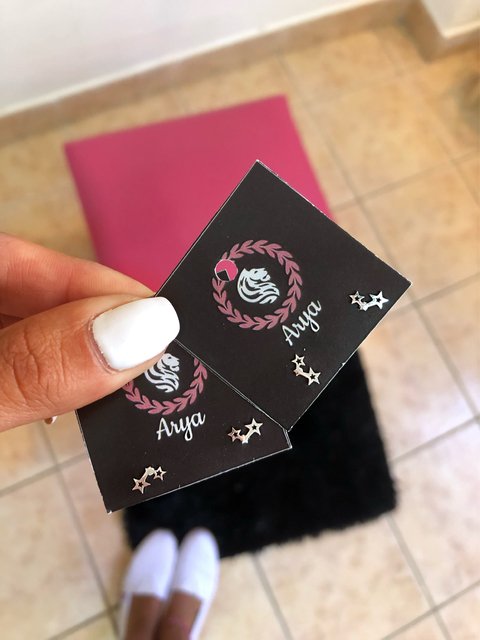 Estrellitas dobles acero blanco