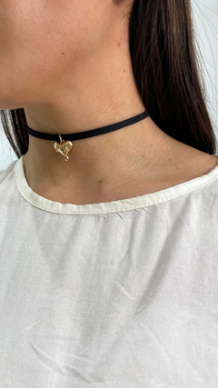 Chocker corazon derretido dorado