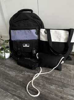 Set x 4 Mochi, tote, bolsito y cartuchera - Negro - Arya complementos
