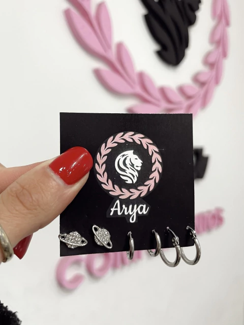 Set Bonaire - 3 pares de aros de acero quirúrgico - comprar online