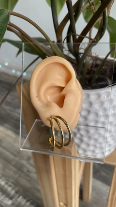 Argollas triple pasantes - con tuerca - comprar online