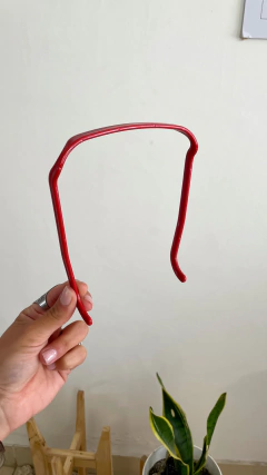 Vincha cuadrada efecto gafas roja - comprar online