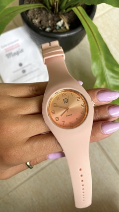 Reloj centro degradé silicona - rosa - comprar online