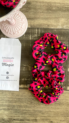 Scrunchie Print Coral -Lycra