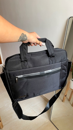 Maletin porta notebook ZIZÚ - calidad premium - negro - Arya complementos