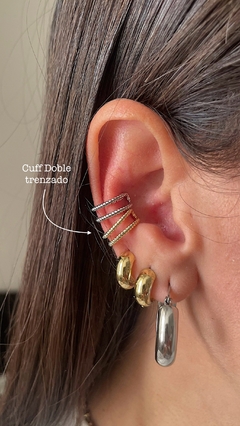 Cuff doble linea trenzado (a presion) - comprar online