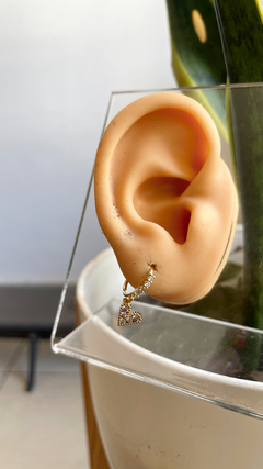 Solitario strass 10 mm con dije colgante - elegir modelo desde la lista - Arya complementos