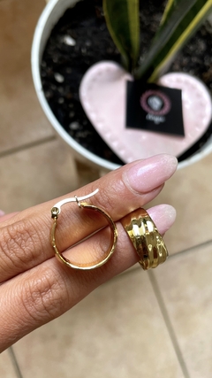 Cubanitas lineas 20 mm Acero dorado - comprar online